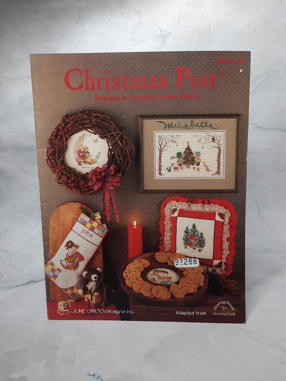 1985 June Grigg Designs Counted Cross Stitch Leaflet Christmas Past